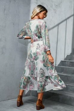 CUPSHE Clothing Jerilyn Belted Paisley Maxi Dress
