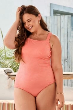 Buy 🔥 CUPSHE ☀️ Summer Dreaming Jacquard Square Neck Plus Size One Piece 🩱 Swimsuit 🤩 8 CUPSHE Summer Dreaming Jacquard Square Neck Plus Size One Piece Swimsuit