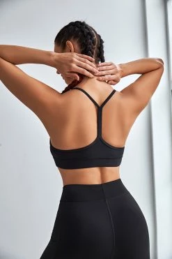 CUPSHE Clothing Island Vibes Black Sports Bra