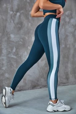 CUPSHE Private Jet Color Block High Waisted Leggings
