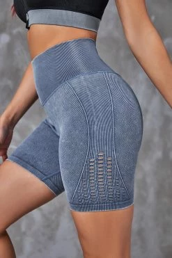 CUPSHE Orchid Elastic Waisted Biker Shorts Clothing