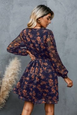 CUPSHE Javiera Floral Peasant Sleeve Dress Clothing