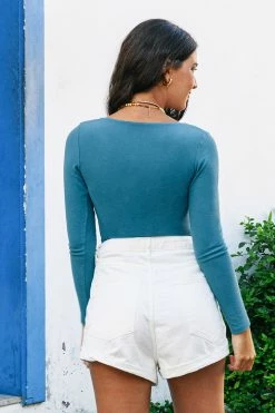 CUPSHE Irene Long Sleeve V-neck Bodysuit Clothing