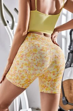 CUPSHE Orange Blossom Ditsy Floral Bike Shorts Clothing