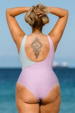 CUPSHE One Pieces Spring Macaron Scalloped Tummy Control Plus Size One Piece