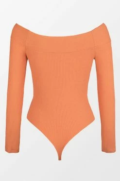 CUPSHE Janice Rib Off Shoulder Bodysuit