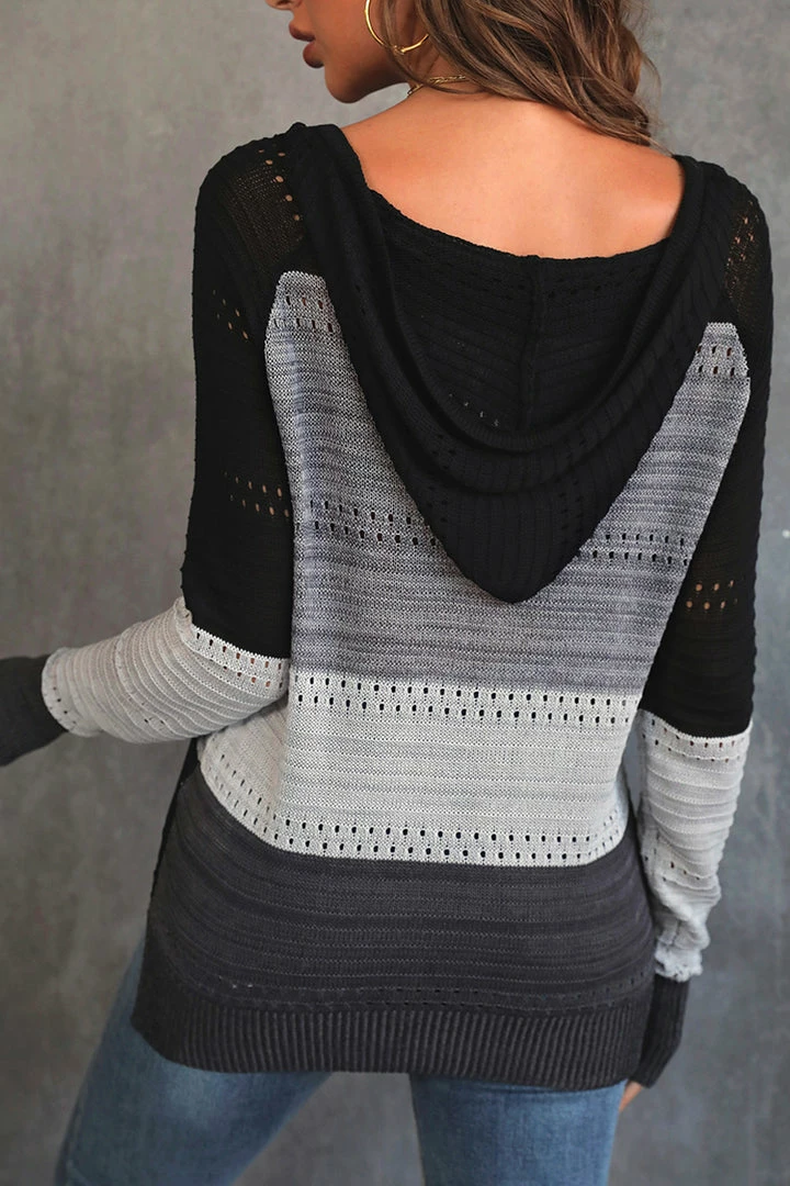 Deals π CUPSHE Caris Striped Drawstring Hood Sweater Clothing π 4 CUPSHE Caris Striped Drawstring Hood Sweater Clothing