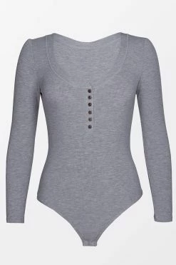 CUPSHE Tenley Button Front Scoop Neck Bodysuit