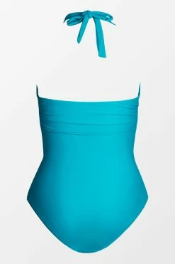 CUPSHE Spring Macaron Solid High Neck Tummy Control Plus Size One Piece