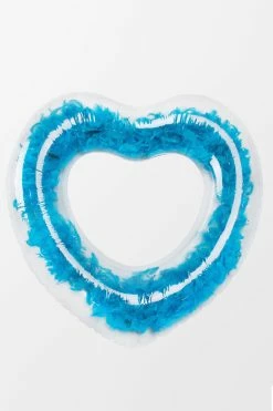 CUPSHE Beach Accessories Seafoam Heart Shape Swimming Ring With Feathers