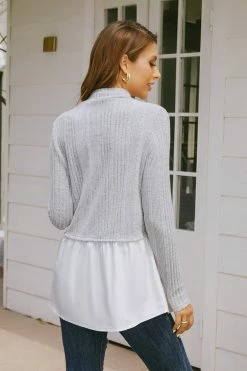 CUPSHE The Simple Life Mock Neck Combo Top Clothing