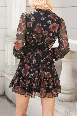 CUPSHE Ressie Floral Print Chiffon Dress