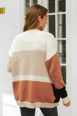 CUPSHE Clothing Pumpkin Colorblock Button-Front Cardigan