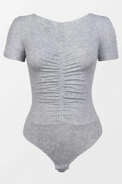 CUPSHE Clothing Breanna Ruched Short Sleeve Bodysuit