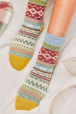 CUPSHE Dear Santa Fair Isle Sock Set - 3 Pack Clothing