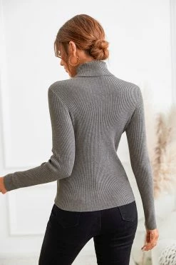 CUPSHE Dreamland Ribbed Turtleneck Sweater Clothing