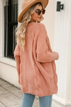 CUPSHE Galia Chinlon Knit Open-Front Cardigan
