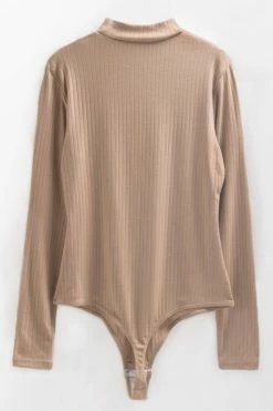 CUPSHE Genesis Brown High Neck Bodysuit Clothing