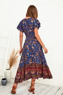 CUPSHE Dresses Best Sellers Doreen V-neck Frill Lace Up Maxi Dress