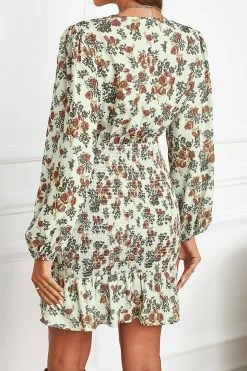 CUPSHE Cora Floral Print Smocked Mini Dress