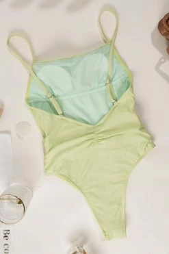 CUPSHE Romantic Garden Square Neck Ruching One Piece Swimsuit