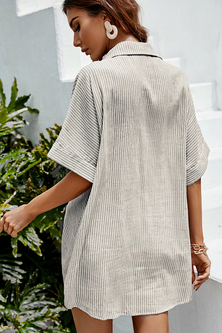 Best reviews of ๐ CUPSHE ๐ Dresses Best Sellers Gertrude ๐ Shirt Collar Stripe Loose ๐ Dress ๐ 4 CUPSHE Dresses Best Sellers Gertrude Shirt Collar Stripe Loose Dress