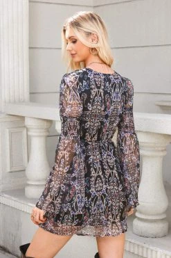 CUPSHE Selby Paisley Print Gigot Sleeve Dress