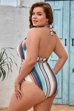 CUPSHE Wild Romance Plus Size Halter One Piece Swimsuit