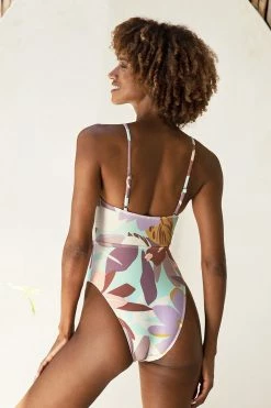 CUPSHE Hailie Floral Cut Out Knot One Piece Swimsuit