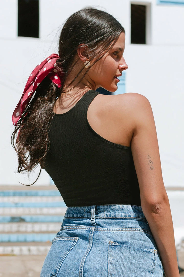 Discount ๐ CUPSHE Carina Black Rib Twist Front Bodysuit ๐ 4 CUPSHE Carina Black Rib Twist Front Bodysuit