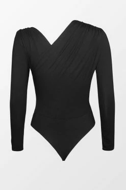 CUPSHE Berkley Black Cheeky Long Sleeve Bodysuit Clothing