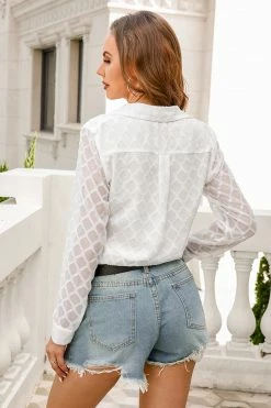 CUPSHE Clothing Vita Geo Jacquard Shirt