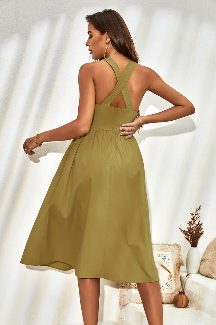 Buy โค๏ธ CUPSHE Crystal Wide Straps A-Shape ๐ Dress ๐ 4 CUPSHE Crystal Wide Straps A-Shape Dress