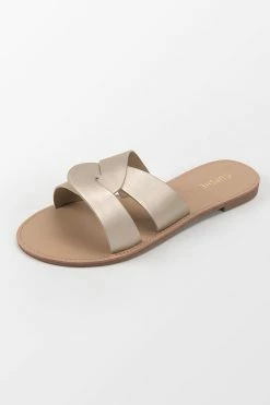 CUPSHE Beach Accessories Sunbeam Cross Strap Slide Sandals