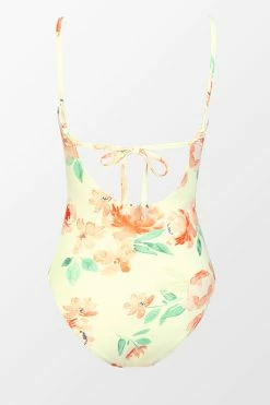 CUPSHE Relaxing Flowers Tunneled Cutout One Piece Swimsuit One Pieces