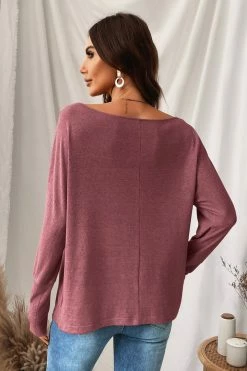 CUPSHE Clothing Sunset One-Shoulder Long Sleeve Top