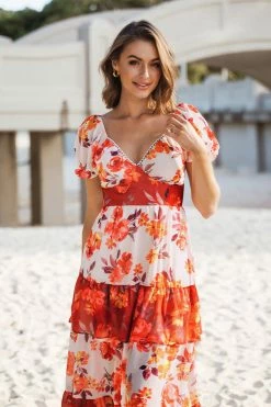 CUPSHE Lilac Dreams Bubble Sleeve Backless A-Shape Dress Clothing