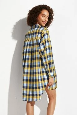 CUPSHE Yasmine Plaid Shirt Dress Clothing