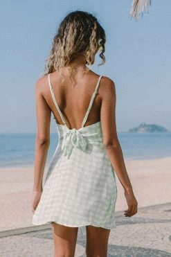 CUPSHE Dresses Best Sellers Haven Scoop Gingham Slip Dress