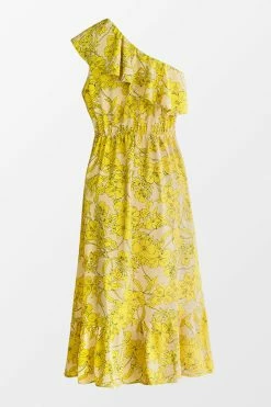 CUPSHE Stevie One Shoulder Ruffle Dress Clothing