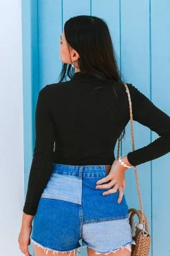 CUPSHE Clothing Alycia Black High Neck Cut Out Bodysuit