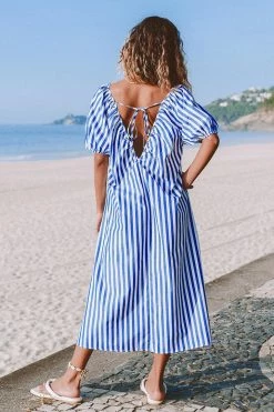 CUPSHE Dresses Best Sellers Lilyana Stripes Lace Up Dress