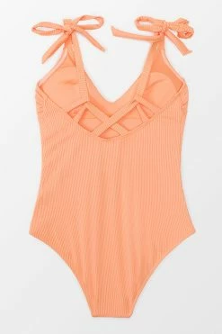 CUPSHE One Pieces Claudia Shoulder Tie Criss Cross One Piece Swimsuit
