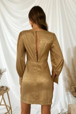 CUPSHE Camelia Rose Floral Print Plunging Bow Mini Dress Clothing