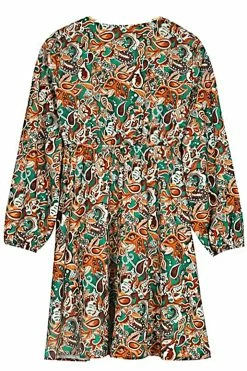 CUPSHE Delightful Paisley Print Flared Sleeve A-Line Mini Dress Dresses Best Sellers