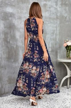 CUPSHE Hermine Halter Neck Elastic Waist Slip Dress