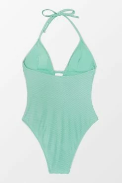 CUPSHE Melinda Hollow Out Halter One Piece Swimsuit One Pieces