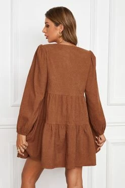 CUPSHE Bernadette V-Neck Tiered Mini Dress Clothing