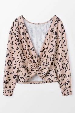 CUPSHE Urban Jungle Leopard Drop Shoulder Sweatshirt Clothing