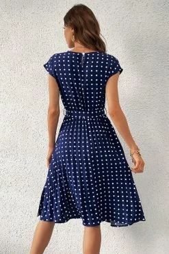 CUPSHE Dresses Best Sellers Lillie Round Neck Dots A-shape Dress
